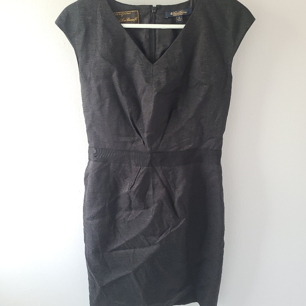 Brooks Brothers Loro Piana Metallic Shimmer Dress size 2